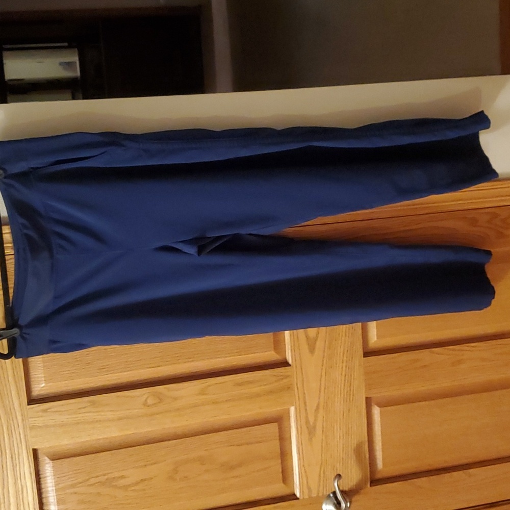 Lands' End Women's Navy Blue Active 14/16 Wide Leg Yoga Pants
